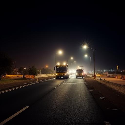 Perth Airport Link Road kerb installation